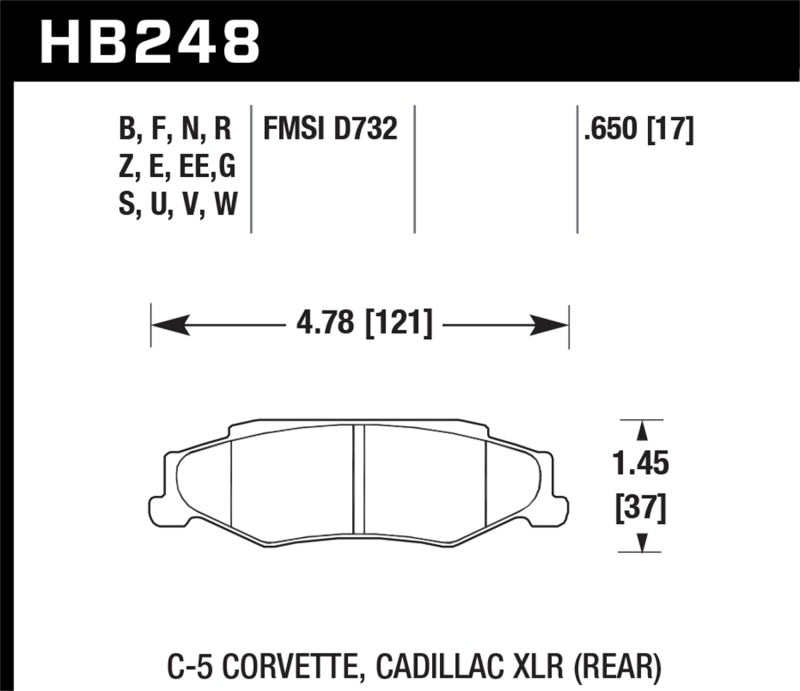 Hawk 97-12 Corvette/01-04 Z06/05-09 Z51 DTC-30 Race Rear Brake Pads - Black Ops Auto Works