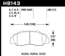 Load image into Gallery viewer, Hawk 97-99 Acura CL/97-01 Integra Type-R /  97-01 Honda CRV/Prelude DTC-60 Race Front Brake Pads - Black Ops Auto Works