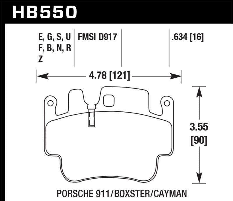 Hawk 98-05 Porsche 911 Front & Rear / 00-07 Boxster / 06 Cayman Front DTC-60 Race Brake Pads - Black Ops Auto Works