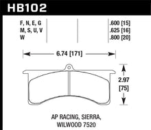 Load image into Gallery viewer, Hawk Performance Hawk AP Racing 6/Wilwood DTC-50 Race Brake Pads