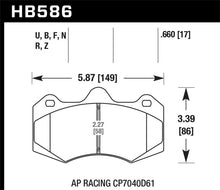 Load image into Gallery viewer, Hawk AP Racing CP7040 HP Plus Street Brake Pads Hawk Performance HAWKHB586N.660