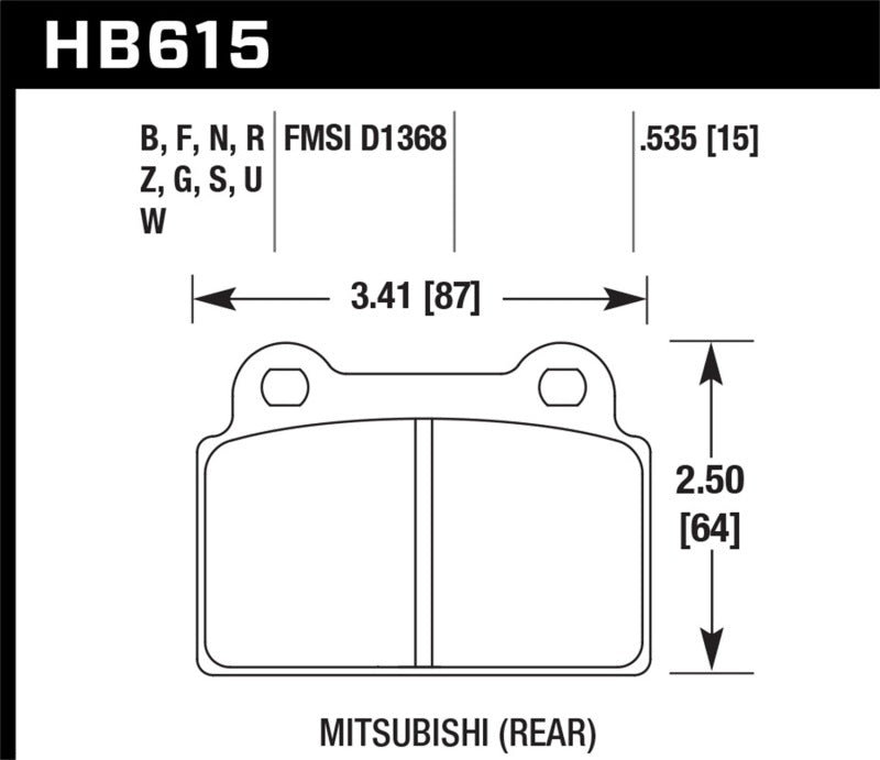 Hawk EVO X HPS Street Rear Brake Pads - Black Ops Auto Works