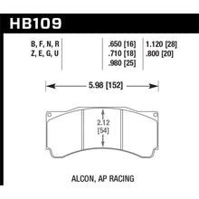 Load image into Gallery viewer, Hawk AP Racing Alcon DTC-60 Race Brake Pads - Hawk Performance KHB109G.980