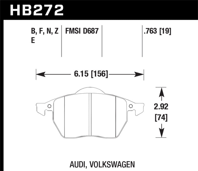 Hawk HP+ Street Brake Pads - Black Ops Auto Works