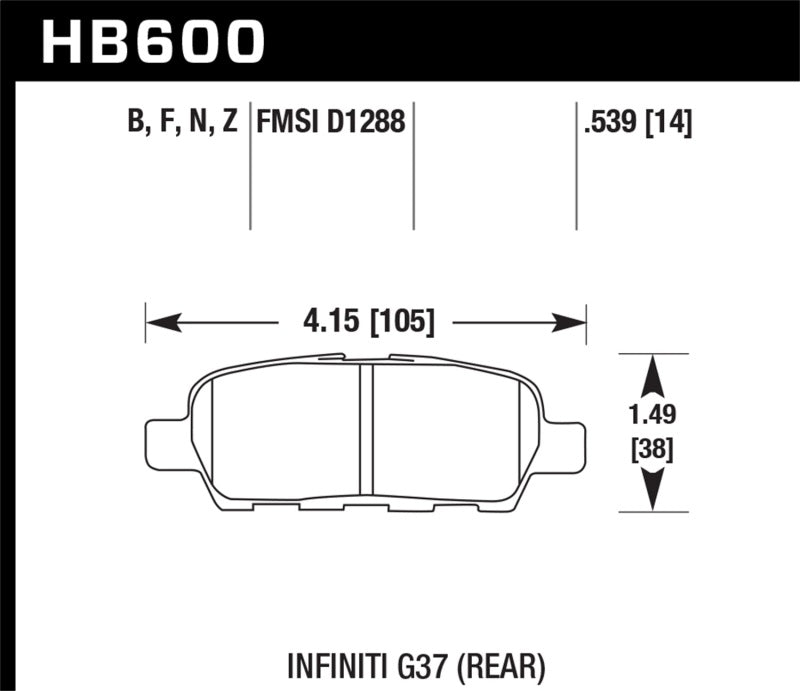 Hawk Infiniti G35 Sport/G37 / 08-10 Nissan Rogue / 07-09 Sentra SE-R / 10 Sentra SE-R M/T Performanc - Black Ops Auto Works