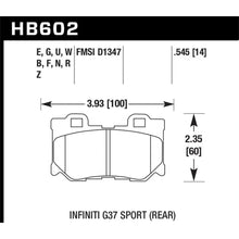 Load image into Gallery viewer, Hawk Infiniti G37 Sport HP+ Street Rear Brake Pads - Hawk Performance KHB602N.545