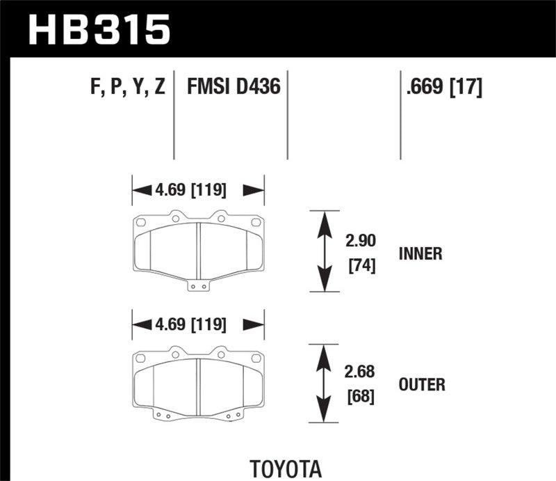 Hawk LTS Street Brake Pads - Black Ops Auto Works