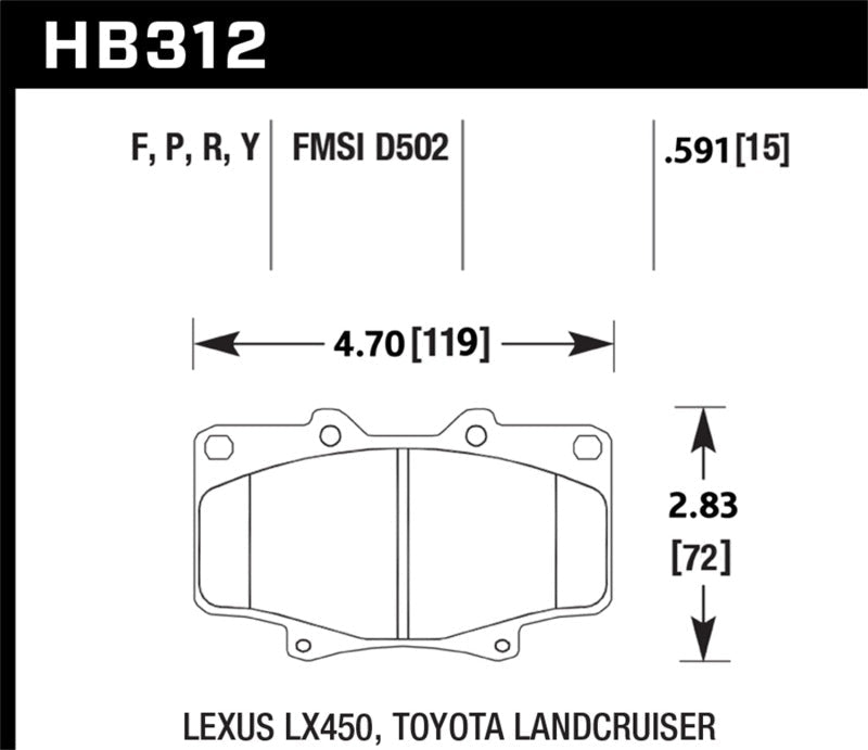 Hawk LTS Street Brake Pads - Black Ops Auto Works