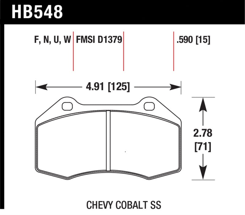 Hawk Miata Brembo / Renault Clio / Cobalt SS HP+ Street Front Brake Pads - Black Ops Auto Works
