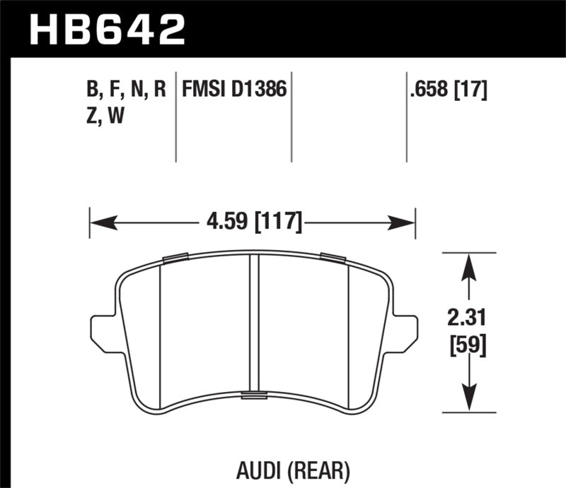 Hawk Performance 09-10 Audi A4/Quattro / 08-11 A5 Quattro / 09-11 Q5 Rear Ceramic Street Brake Pads - Black Ops Auto Works