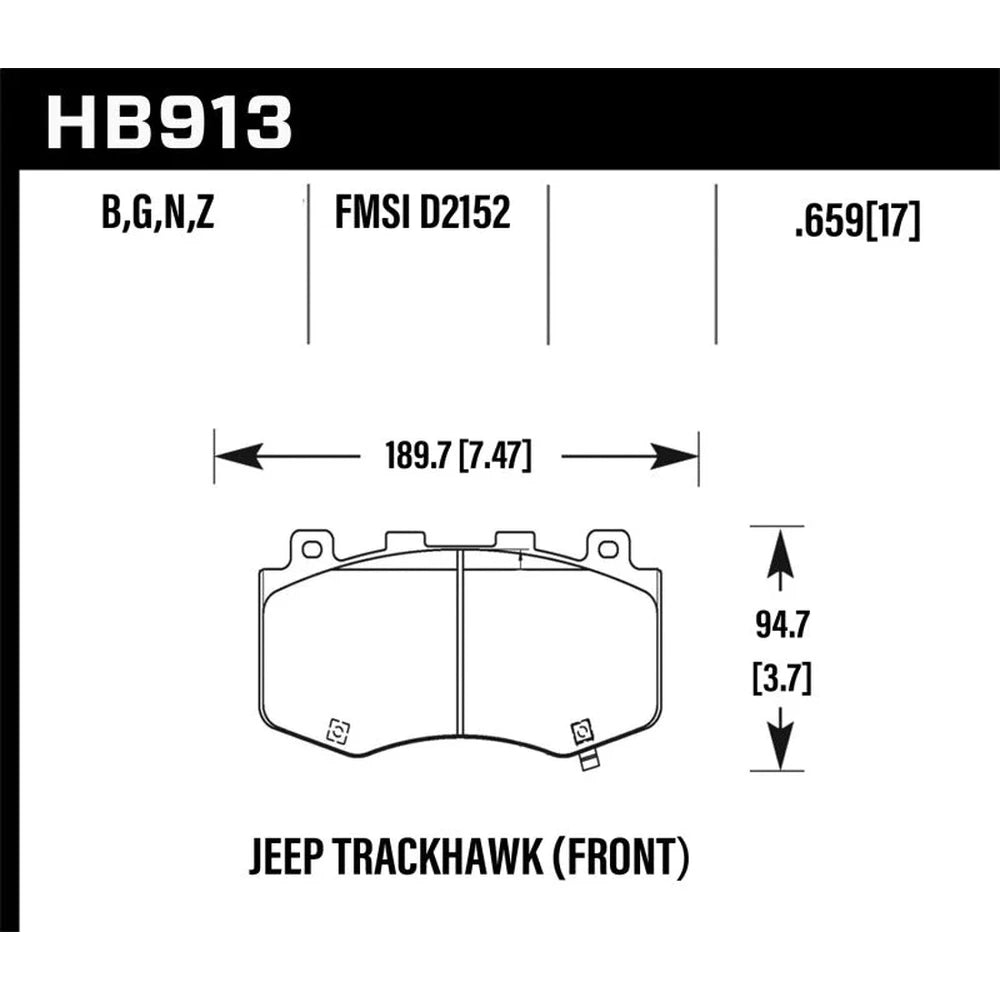 Hawk Performance Brake Pads - Performance for Dodge Durango - gallery image