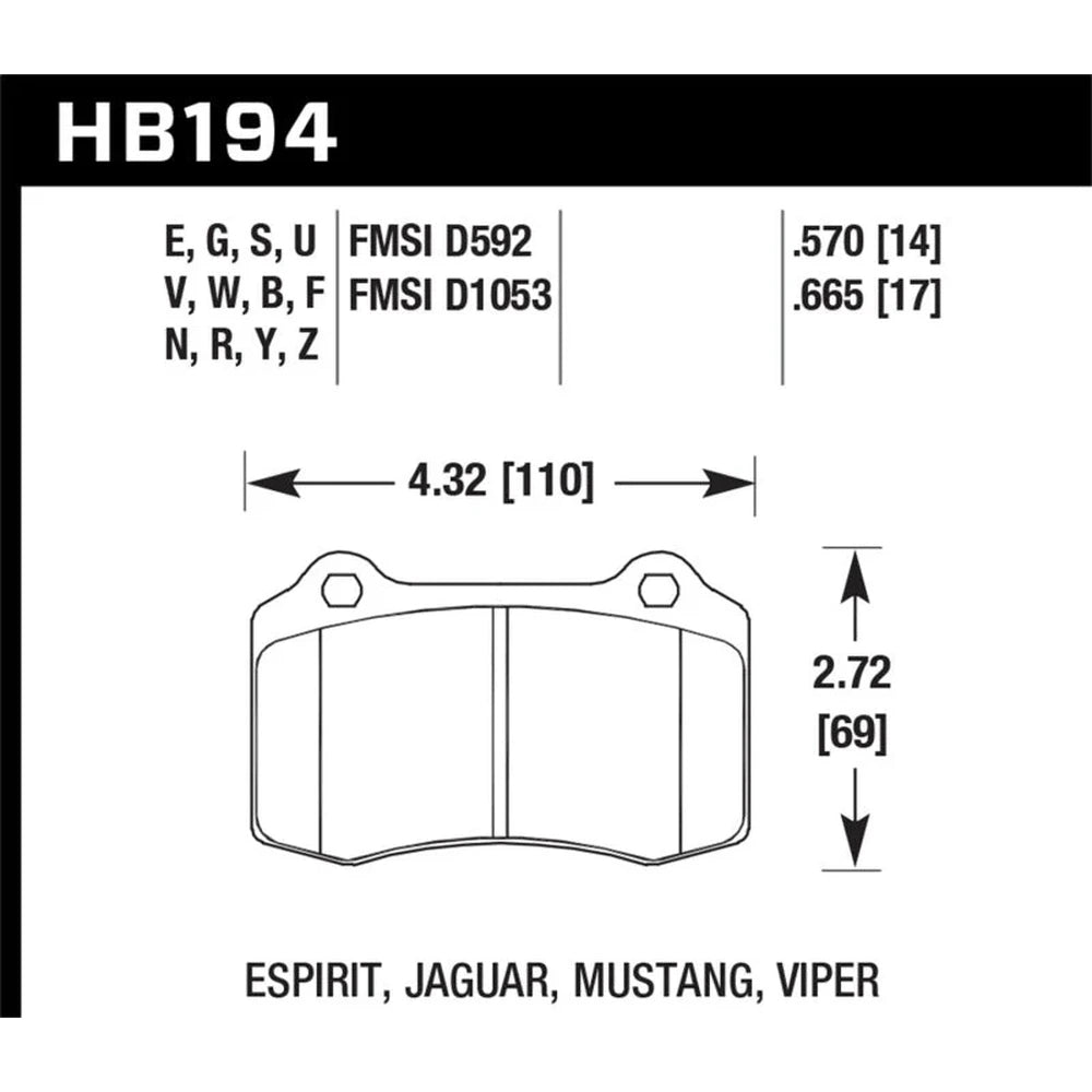 Hawk Performance Brake Pads - Performance for Dodge Durango - gallery image