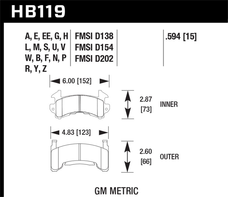 Hawk Performance Ceramic Street Brake Pads - Black Ops Auto Works