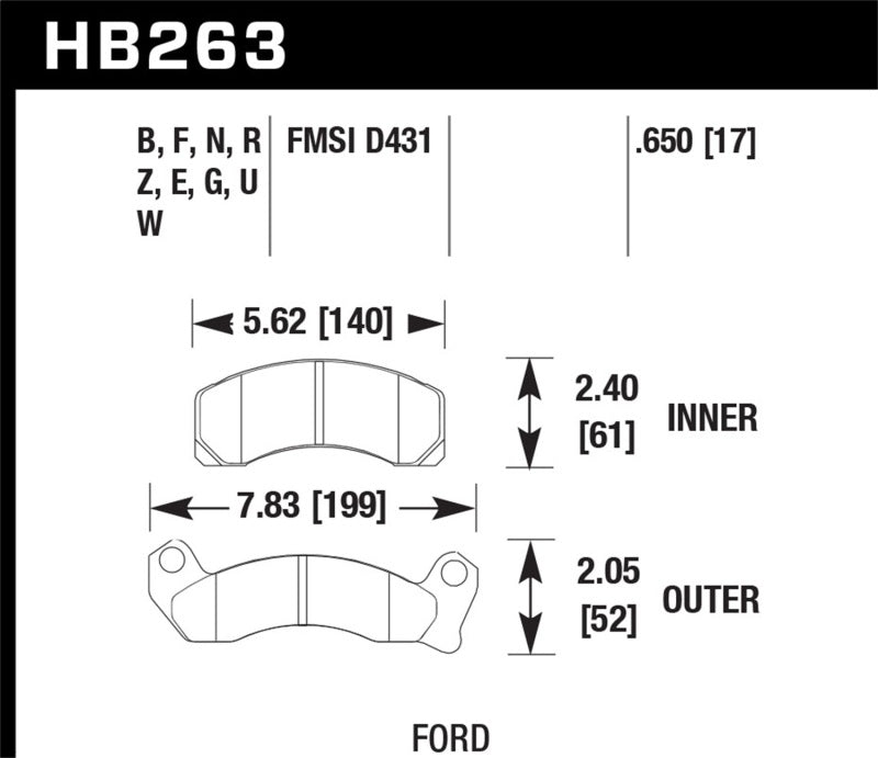 Hawk Performance Ceramic Street Brake Pads - Black Ops Auto Works