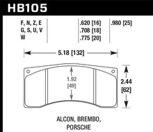 Load image into Gallery viewer, Hawk Brembo Racing DTC-60 Brake Pads - Hawk Performance KHB105G.620