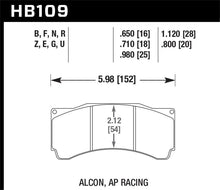 Load image into Gallery viewer, Hawk AP Racing Alcon DTC-60 Race Brake Pads - Hawk Performance KHB109G.980