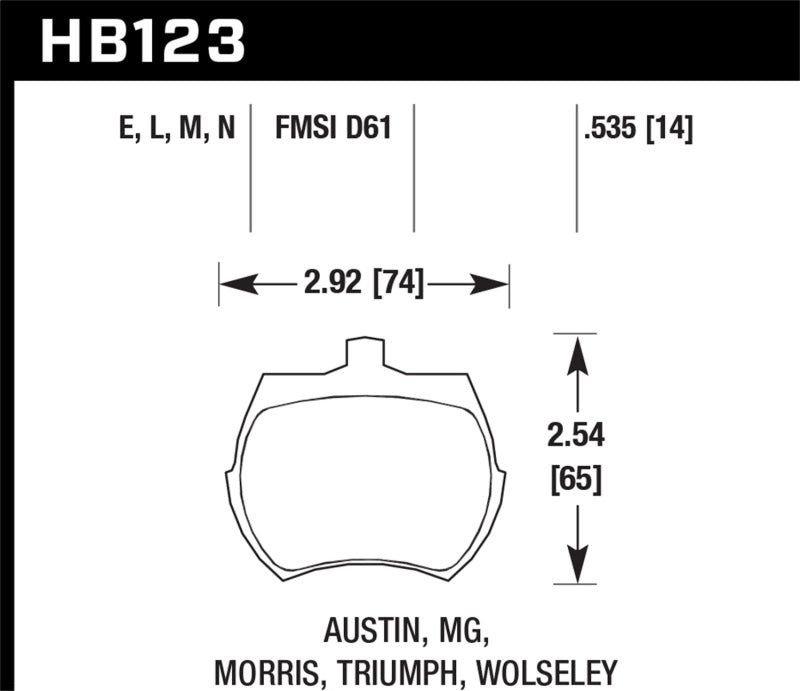 Hawk HP+ Street Brake Pads - Hawk Performance KHB123N.535