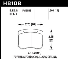 Load image into Gallery viewer, Hawk 1984-1986 Alfa Romeo GTV-6 2.5 HPS 5.0 Front Brake Pads - Hawk Performance KHB180B.560