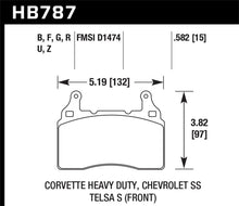 Load image into Gallery viewer, Hawk 15-17 Chevy Corvette Z51 DTC-60 Race Front Brake Pads - Hawk Performance KHB787G.582