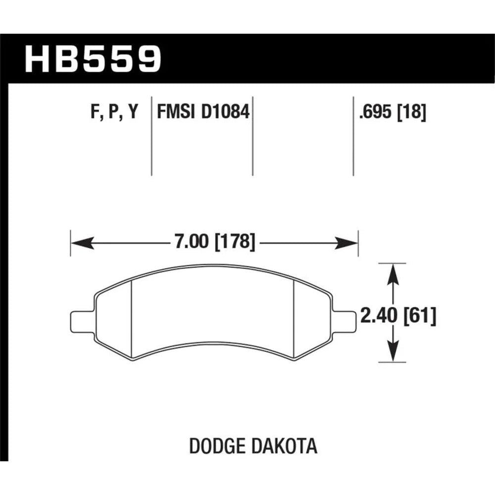 brake pad dimensions diagram