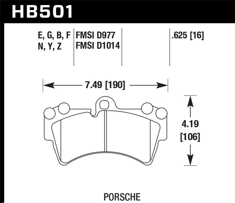 Hawk Porsche HPS Street Front Brake Pads - Black Ops Auto Works