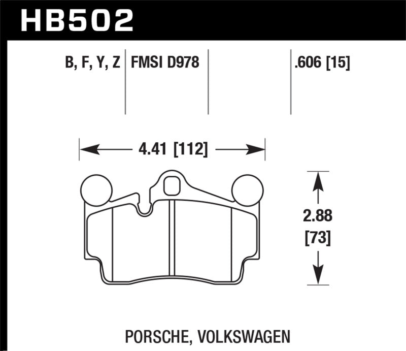 Hawk Porsche / Volkswagen HPS Street Rear Brake Pads - Black Ops Auto Works