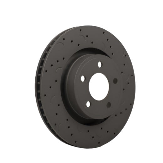 Hawk Talon 2007 Chrysler Aspen Drilled and Slotted Front Brake Rotor Set - Black Ops Auto Works