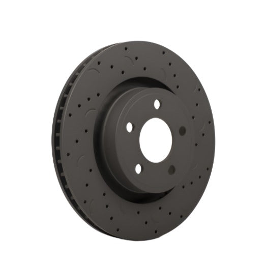 Hawk Talon 2010 Chrysler 300 C RWD / w/Vented Rear Discs Drilled and Slotted Front Brake Rotor Set - Black Ops Auto Works