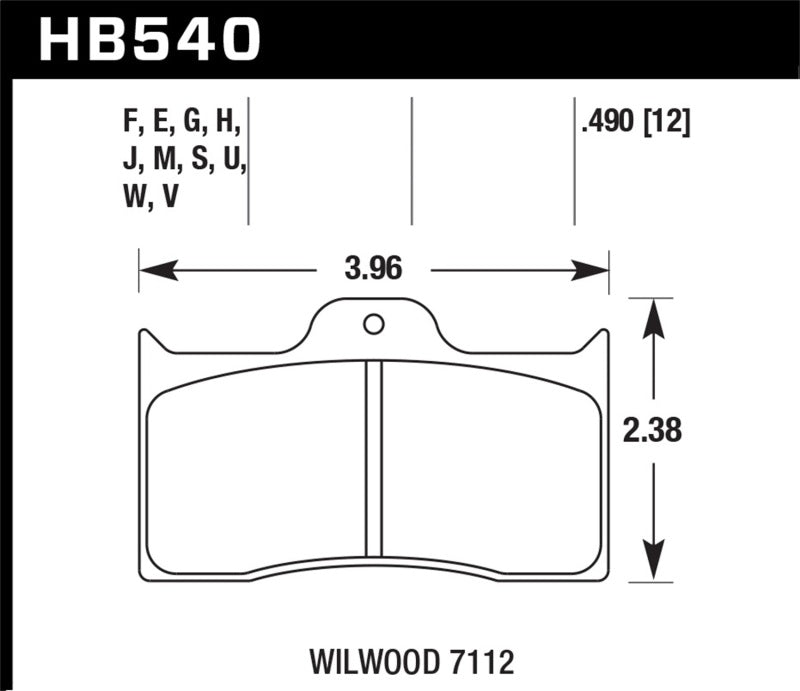 Hawk Wilwood 7112 Blue 9012 Race Brake Pads - Black Ops Auto Works