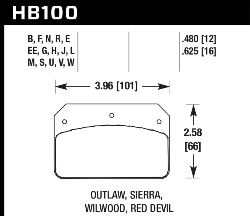 Hawk Wilwood Dynalite Caliper HP+ Street Brake Pads - Black Ops Auto Works