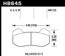 Load image into Gallery viewer, Hawk Wilwood DynaPro 6 (Type 6712) DTC-70 Brake Pads - Black Ops Auto Works