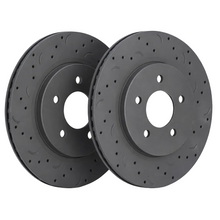 Load image into Gallery viewer, Hawk Talon drilled and slotted rear rotor full view