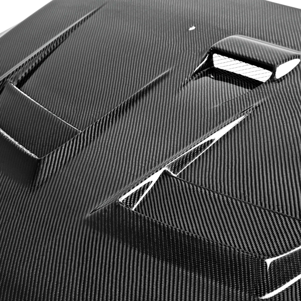 SEIHD0809MITEVOX-DV-Seibon 08-12 Mitsubishi Lancer Evo X DV-Style Carbon Fiber Hood-Hoods-Seibon