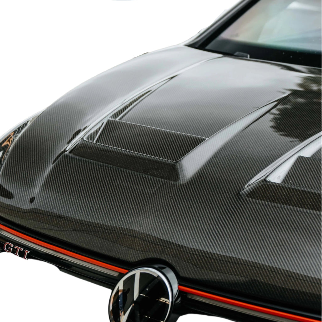 DV-style carbon fiber hood for 2022 VW Golf MK8