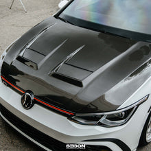 Load image into Gallery viewer, DV-style carbon fiber hood for 2022 VW Golf MK8