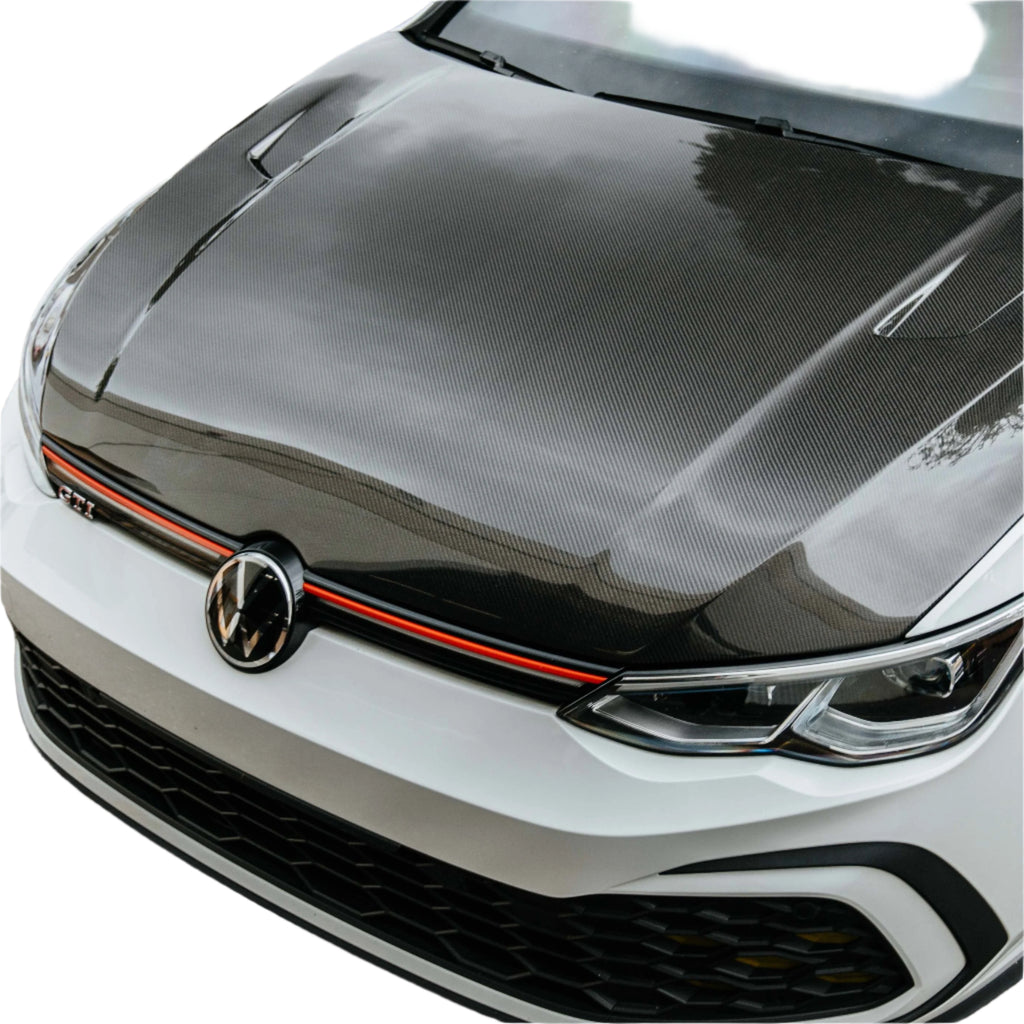 TM-style carbon fiber hood for 2022 VW Golf MK8