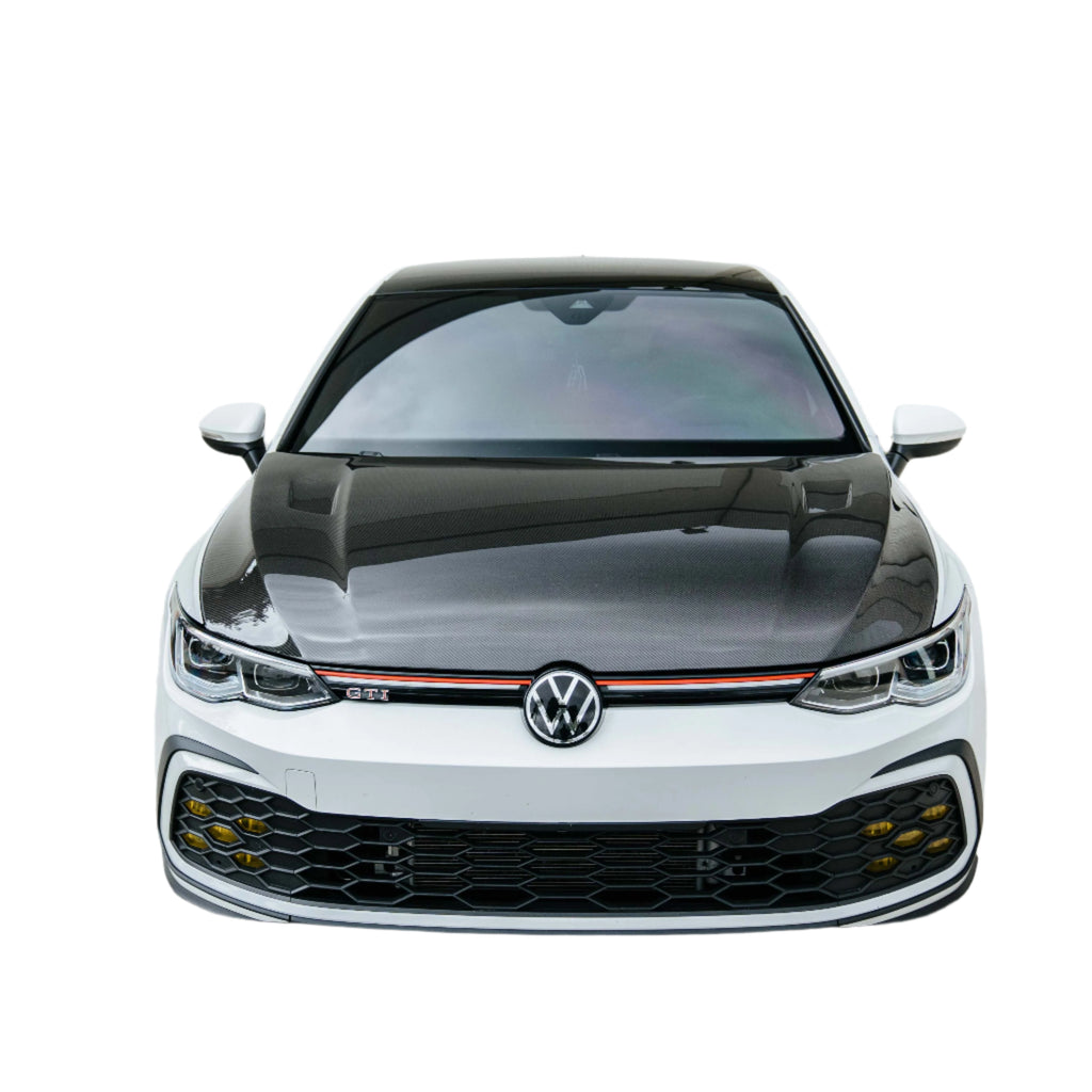 TM-style carbon fiber hood for 2022 VW Golf MK8