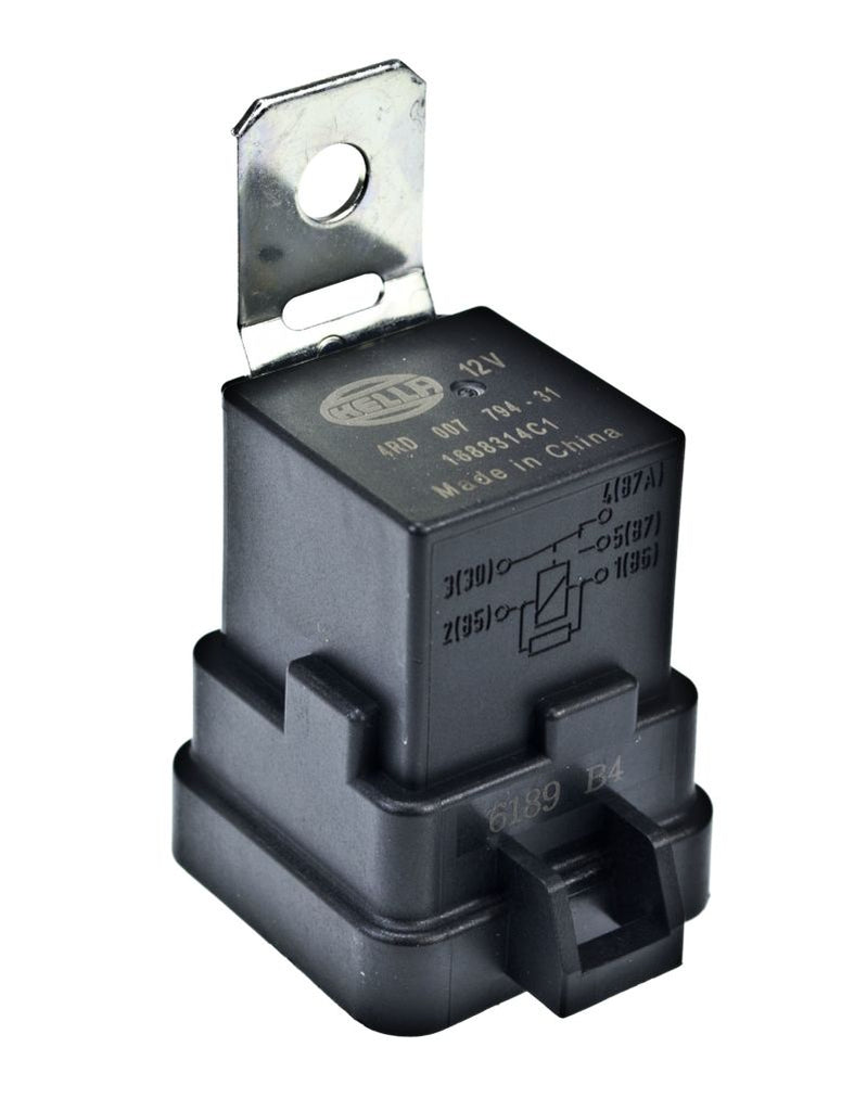 Hella 12V 20/40 Amp SPDT RES Relay with Weatherproof Bracket - Single - Black Ops Auto Works