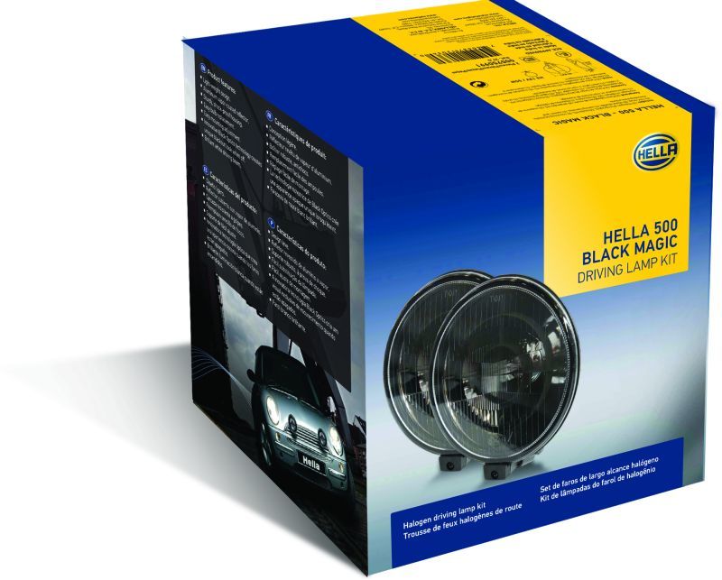 Hella 500 Series 12V Black Magic Halogen Driving Lamp Kit - Black Ops Auto Works