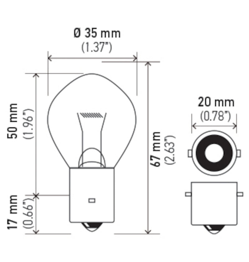 Hella Bulb 635 12V 35W Ba20S B11 F2 (MOQ 10) Hella HELLA635