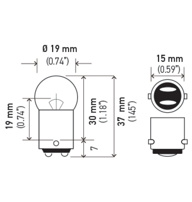 Hella Bulb 90 12V 8W BA15d G6 Hella HELLA90