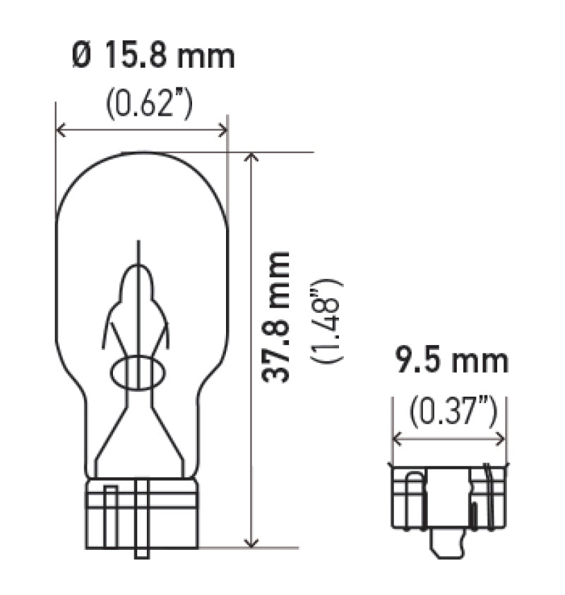 Hella Bulb 912 12V 13W W2.1X9.5d T5 Hella HELLA912