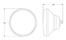 Load image into Gallery viewer, Hella Vision Plus 5-3/4in Round Conversion H4 Headlamp High/Low Beam - Single Lamp - Hella LA002850001