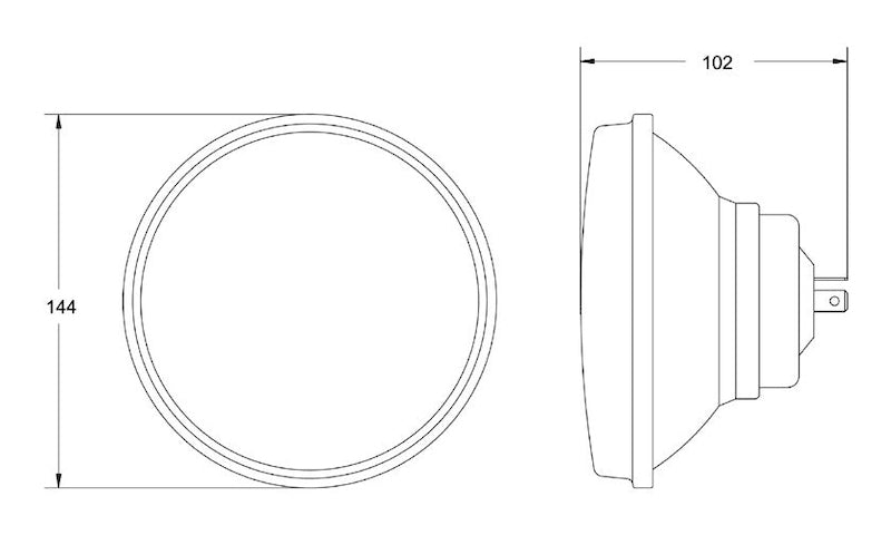 Hella Vision Plus 5.75 inch Round High/Low Beam Conversion Headlamp Kit - Hella LA002850811