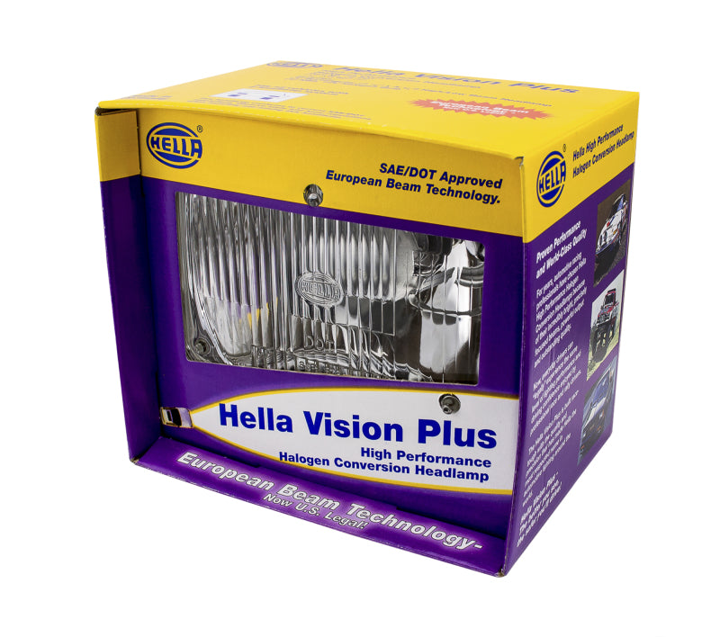 Hella Vision Plus 8in x 6in Sealed Beam Conversion Headlamp - Single Lamp - Hella LA003427291