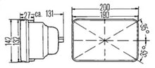 Load image into Gallery viewer, Hella Vision Plus 8in x 6in Sealed Beam Conversion Headlamp - Single Lamp - Hella LA003427291