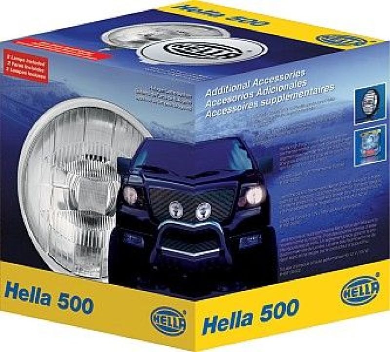 Hella 500 Series 12V/55W Halogen Driving Lamp Kit - Hella LA005750952