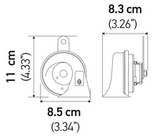 Load image into Gallery viewer, Hella Twin Trumpet Horn Kit 12V 400/500Hz (007424804 = 007424801) - Hella LA007424801