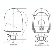 Load image into Gallery viewer, Hella Rota Compact 12V Amber Lens Beacon w/ Flexible Pole Mount - Hella LA009506001