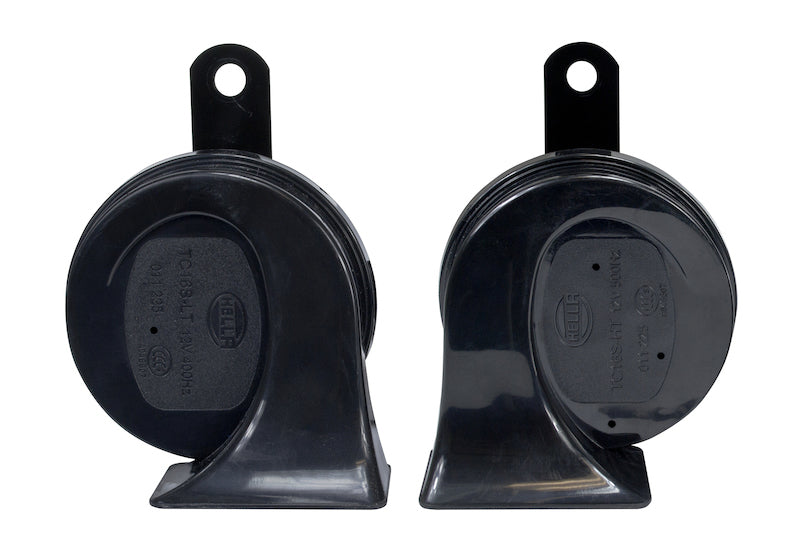 Hella Twin Trumpet Horn Kit 12V Universal - Black - Hella LA011225831